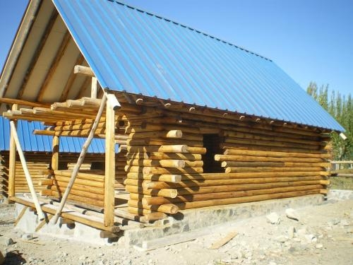 Casas de troncos de madera en chile