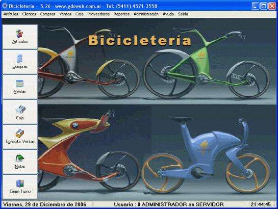 Software de gestión comercial para bicicletería