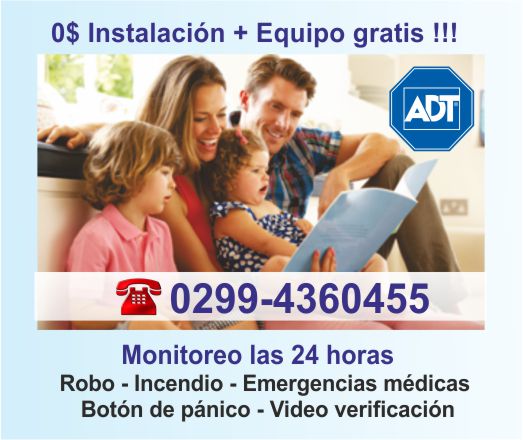 Adt -  alarmas para casas en neuquén  0299-4360455  0$ instalación !!!